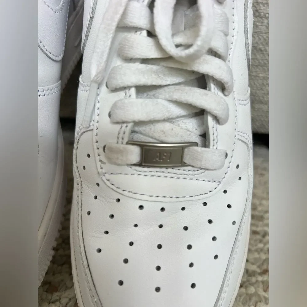 Men's Nike Air Force 1 '07 White Leather Sneakers
